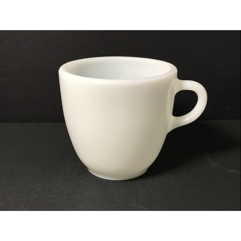 PYREX  White Milk Glass Coffee Tea Cup Mug Solid White Made in USA